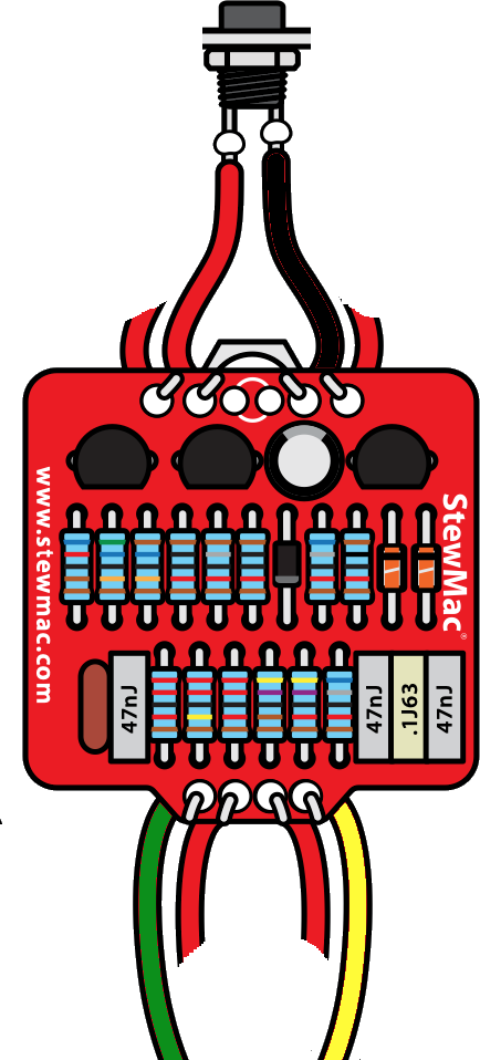 Stewmac Interval Fuzz PCB Offboard wiring